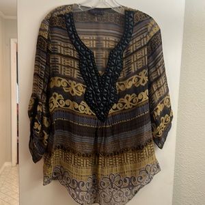 Hale Bob semi sheer blouse